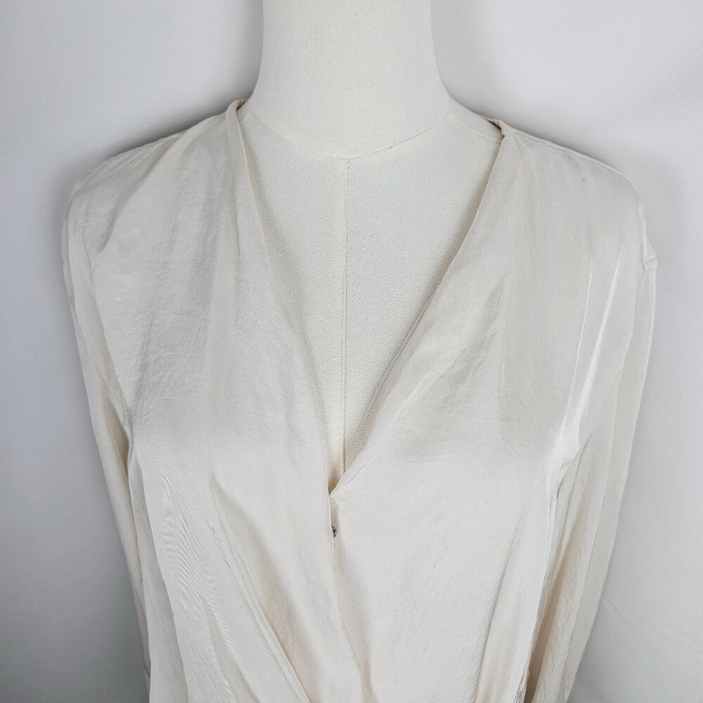 Rag & Bone Felix Popover Blouse Large Faux Wrap I… - image 4